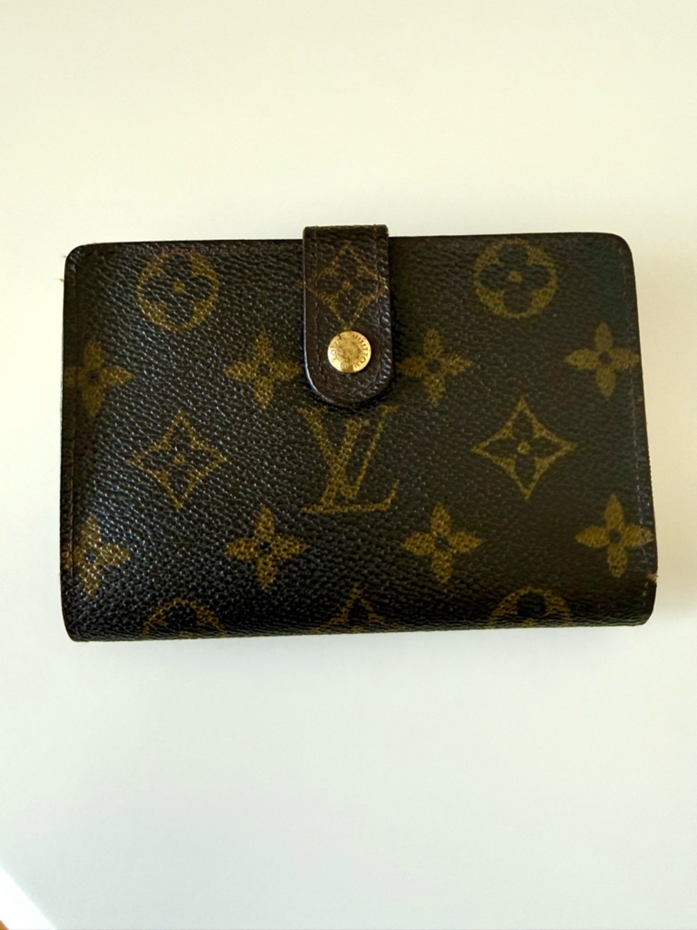 Louis Vuitton Monogram Viennois Kisslock Wallet (With COA!)
